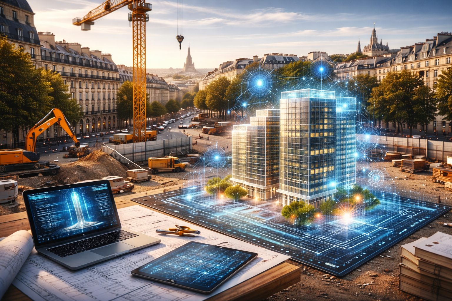 Illustration de l'utilisation de l'intelligence artificielle pour gérer un parc immobilier